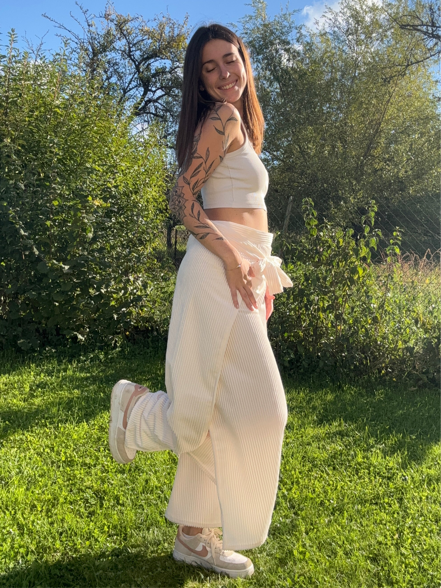 Pantalon velours blanc